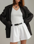 Schwarzer Boyfriend-Blazer