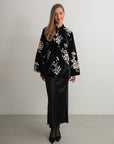 Jupe en satin noir