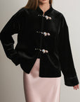 Noir Silk Charm Jacket