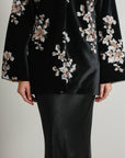 Jupe en satin noir
