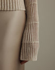 Pull en maille beige