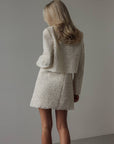 Robe courte sans manches en dentelle