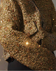 Veste à sequins dorés
