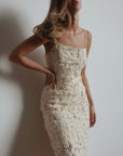 Vestido de tirantes con detalle de encaje