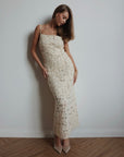 Vestido de tirantes con detalle de encaje