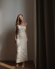 Vestido de tirantes con detalle de encaje