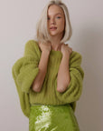 Maglione oversize Lime Glow