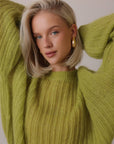 Lime Spark Sequin Mini Skirt