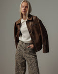 Hose mit weitem Bein im Leopardenprint