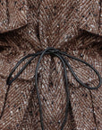 Minigonna in tweed con pizzo