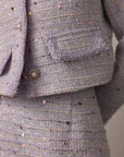 Completo lavanda con paillettes