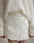 Minigonna decorata con paillettes
