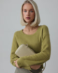 Jersey de lana verde oliva