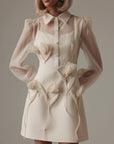 Transparentes Kleid Floral Elegance
