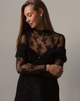 Robe sophistiquée en dentelle noire
