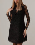 Robe sophistiquée en dentelle noire