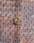 Romantisches Tweed-Minikleid mit Schleife