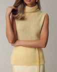 Jupe en satin jaune clair Melody