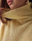 Jupe en satin jaune clair Melody