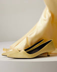 Jupe en satin jaune clair Melody