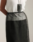 Gonna midi a palloncino in tulle nero
