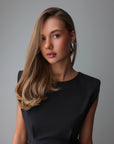 Noble Black Long Sleeve Mini Dress