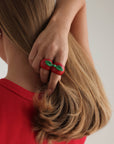 Noble Red Square Neck Blouse
