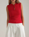 Noble Red Square Neck Blouse