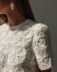 Fluid White Straight Cut Midi Skirt