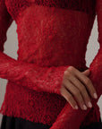 Spitzentop Scarlet Veil