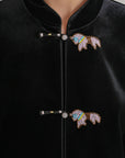 Noir Silk Charm Jacket