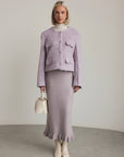 Lilac Cloud Bouclé Jacket