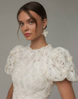 Vestido corto con textura Fleur