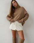 Sculpted Hem Mini Shorts