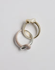 Bague nœud argent et taupe