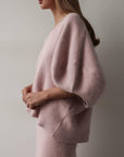 Jupe en maille Nuage rose