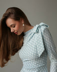 Abito con fiocco Mint Whisper