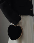 Schwarze Herztasche