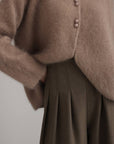 Pantalon large fluide olive
