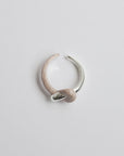 Bague nœud argent et taupe