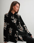 Jupe en satin noir