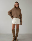 Sculpted Hem Mini Shorts