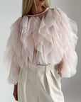 Elegant Tulle Detail Blouse - Maelle Paris