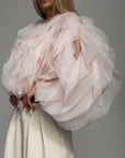 Elegant Tulle Detail Blouse - Maelle Paris
