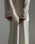 Blusa blanca con bordado de encaje