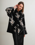 Jupe en satin noir