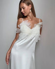 Elegant Chic White Midi Dress - Maelle Paris