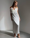 Elegant Chic White Midi Dress - Maelle Paris