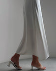 Elegant Chic White Midi Dress - Maelle Paris