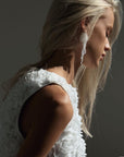 Elegant Floral Textured Mini Dress - Maelle Paris